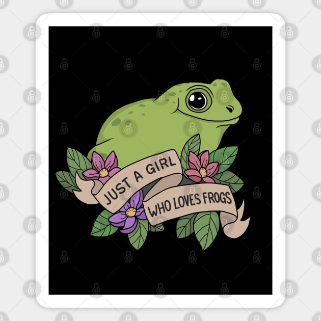 Just A Girl Who Loves Frogs Magnet by valentinahramov